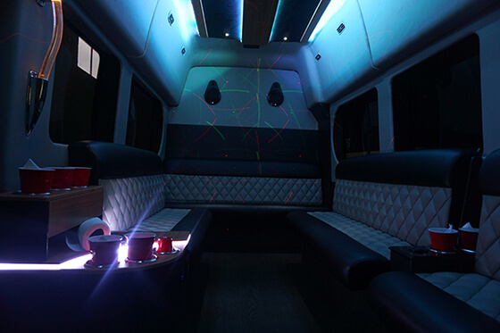 luxury party van interior