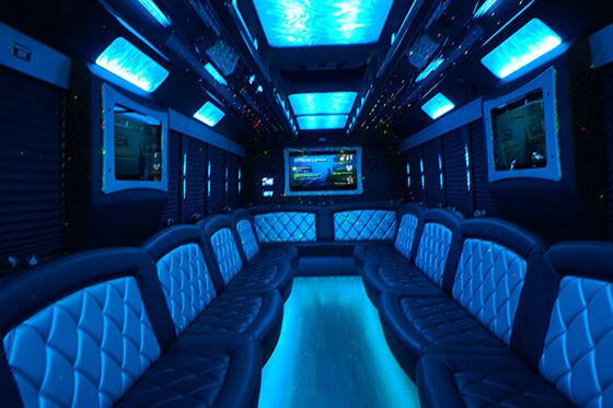 Party bus sound systems
